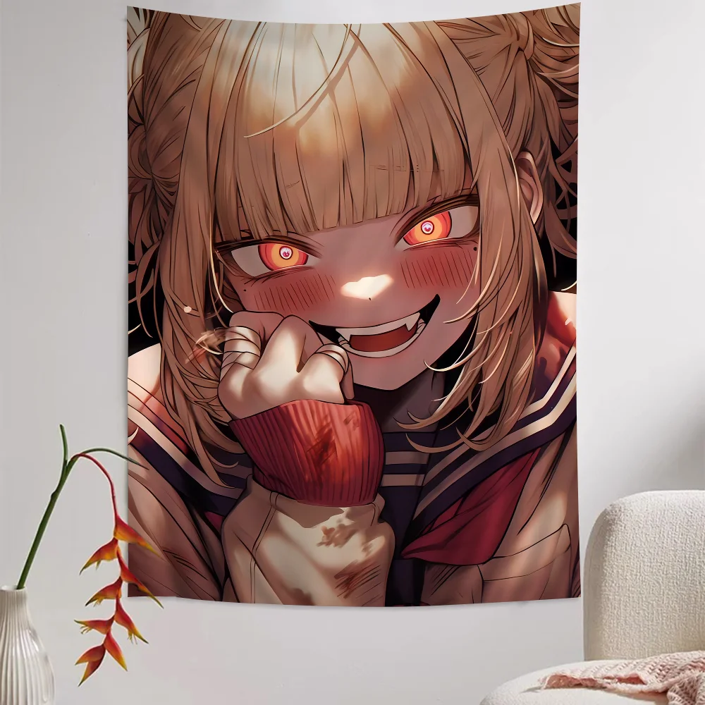 Himiko Toga anime Good Quality DIY Wall Tapestry Hanging Tarot Hippie Wall Rugs Dorm INS Home Decor