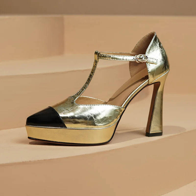 women's sandals  Thick Heel  Platform  Pointed toe  Fashion trend  Light Weight  Mixed Colors  simple and elegant  Comfortable - view 6