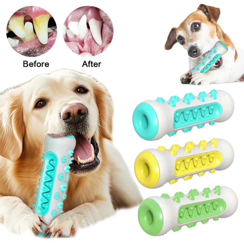

Large Dog Toothbrush Chew Toys Safe Bite Resistant Puppy Dental Care Pet Cleaning Toy For Golden Retriever Pug Treat Dispenser