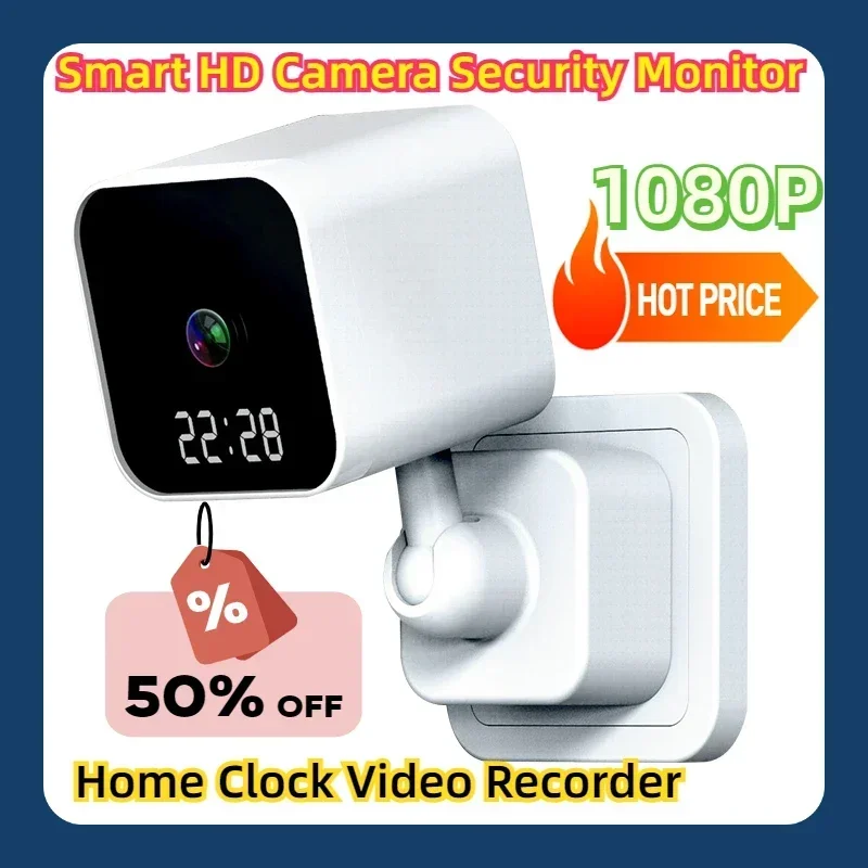 

Graffiti Smart HD Camera Security Monitor WiFi HD Surveillance Camera US Plug Design Home Clock Video Recorder