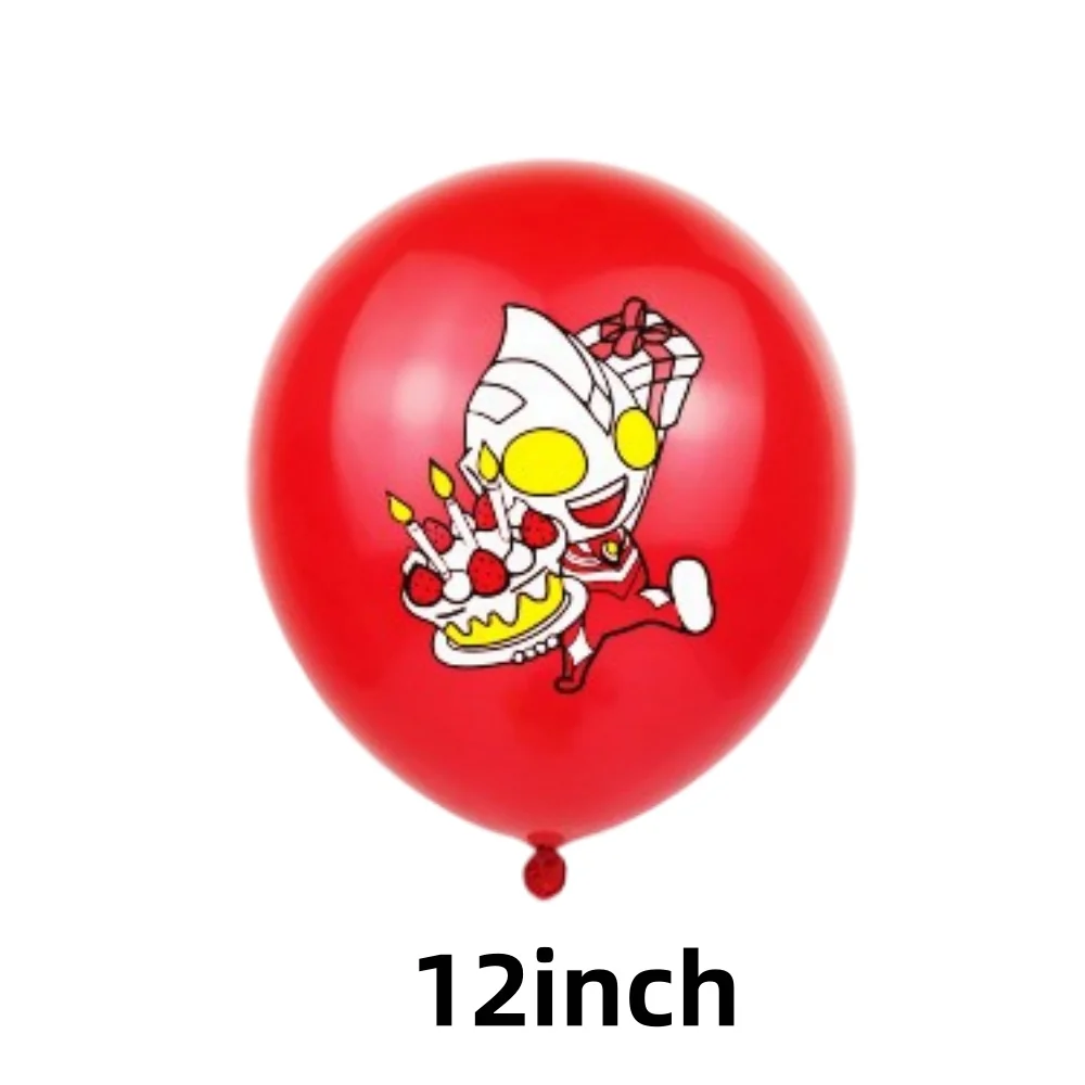 الترامان الكرتون 12 بوصة أحمر أصفر أزرق اللاتكس بالون اكسسوارات الحفلات الصبي عيد ميلاد الديكور DIY بها بنفسك لعبة هدية حفلة احتفالية #3