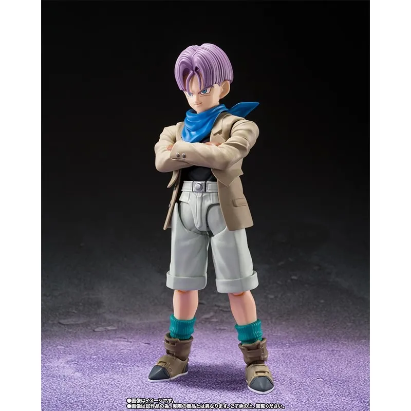 ドラゴンボールの子供向けアニメフィギュア,s.h.figuarts,トランクス,gt,dbz,shfトランクス,収集可能なおもちゃ,オリジナル,在庫あり