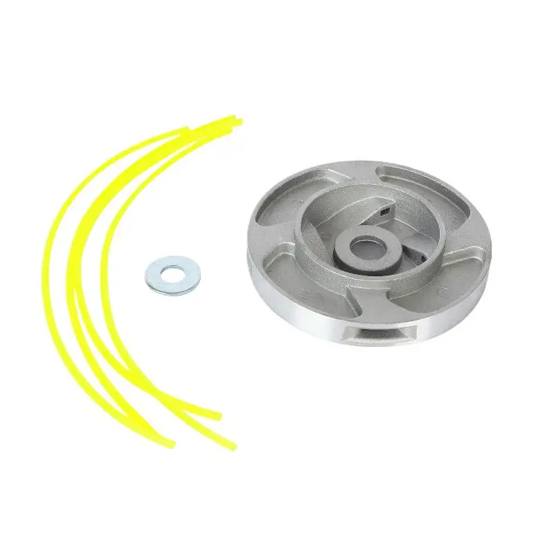 Aluminum Grass Trimmer Head Replacement Parts With 4 Lines Brush Cutting Head Mower Accessories For Lawn