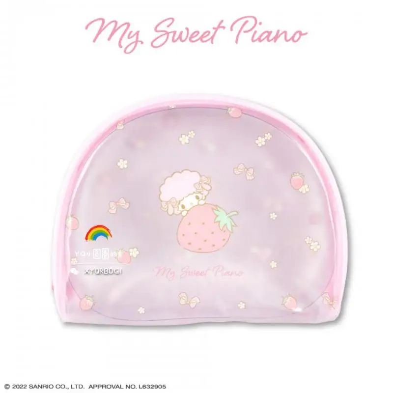 Sanrio Series My Sweet Piano Pen Case Tissue Bag Lamb\\\'s Wool Bag Key Ring Key Holder Cosmetic Bag Kawaii Anime Plush Girl Toys