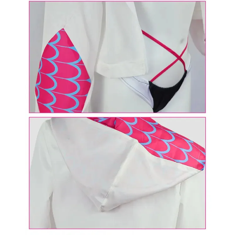 MINISO Gwen Cosplay Stacy Swimsuit Sexy Spiderman Halloween Party Costumes for Women Adult Party Fantasia Swimwear