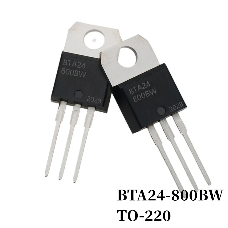 5~500Pcs BTA24-800B BTA24-800BW BTA24-800C BTA24-800CW BTA24-800SW BTA24-800TW Triac TO-220 24A/800V DIP Thyristor Large Chip