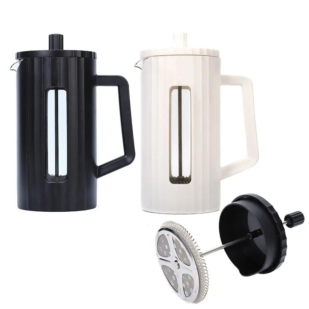 Cafetière en verre à haute teneur en borosilicate, cafetière à pression française, degré de chaleur, 1000ml, 600ml, filtre en acier inoxydable, grande capacité