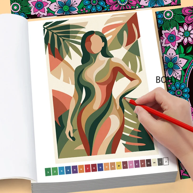 A Coloring Book for Adults, Themed with Animals/flowers/mandalas, A Meditation and Stress Relief Book, 32 Different Patterns