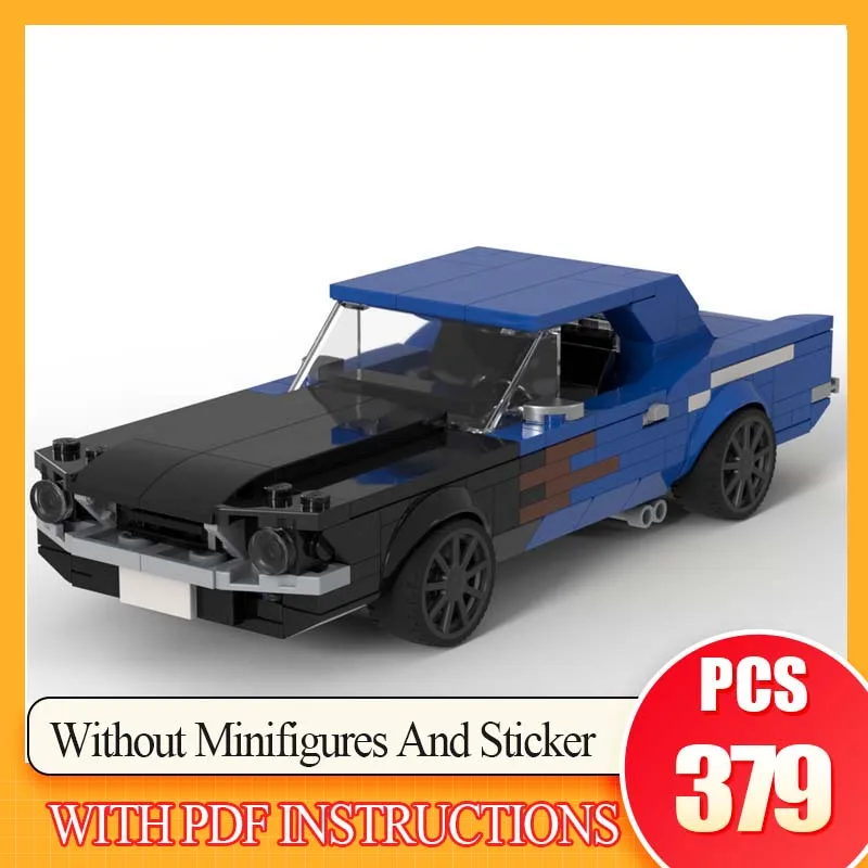 

379PCS MOC Technical Car Forded GT Raptor Mustang Boss Shelby Fiesta WRC Focus Speed Vehicles Sets Building Blocks Kid Toys Gift