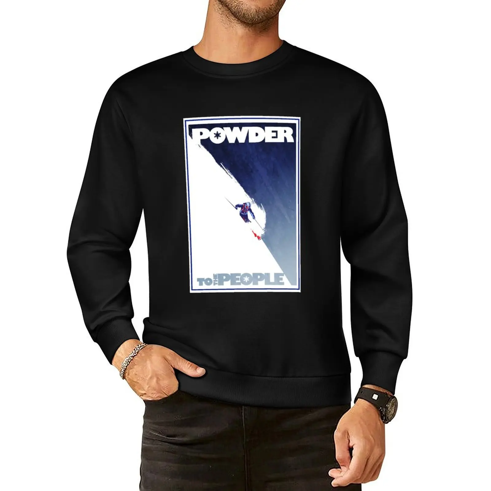 Powder to the People Pullover Hoodie winter clothes men clothes mens clothes men's anime sweatshirt