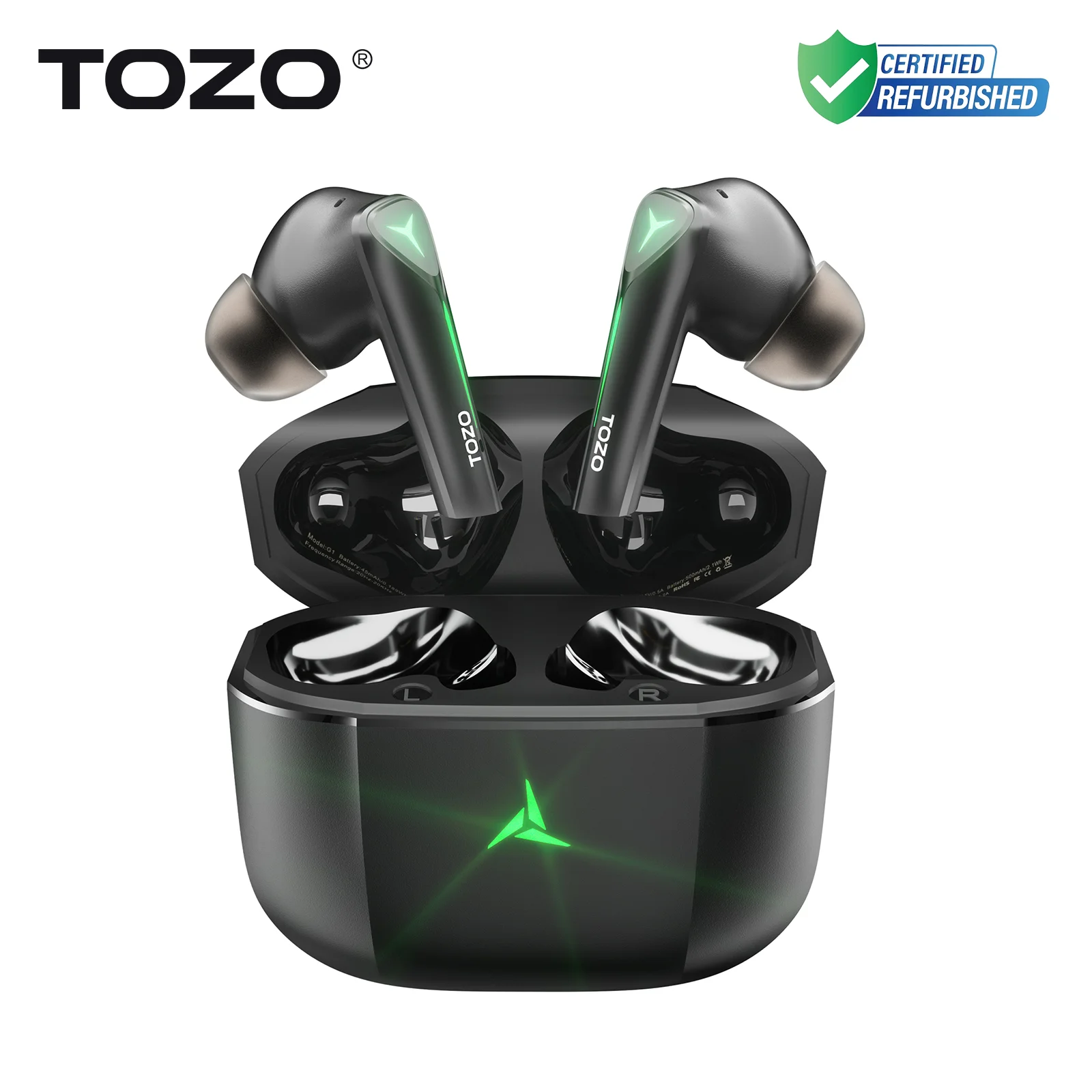 Refurbished TOZO G1 45ms Low Latency Game Earbuds Bluetooth Wireless Earphones Headset 20-40KHz Sound Bass Gamie Music Dual Mode
