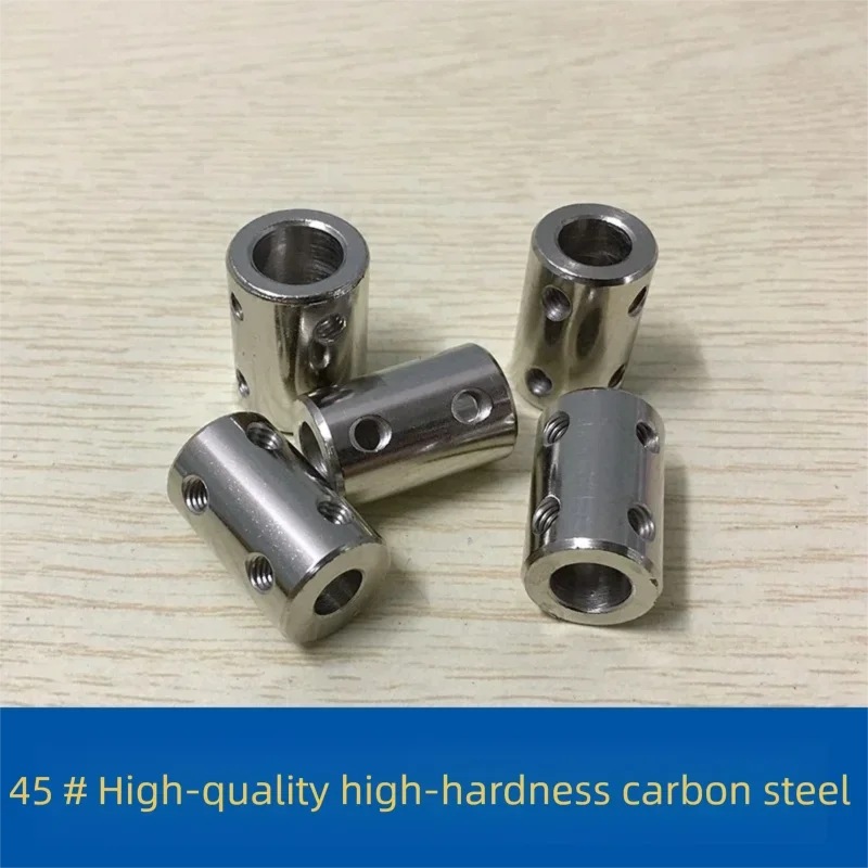 Rigid Shaft Coupling Motor Coupler 3-12mm Bore Connector Set Screw Carbon Steel High Torque Adapter for CNC Stepper Motor
