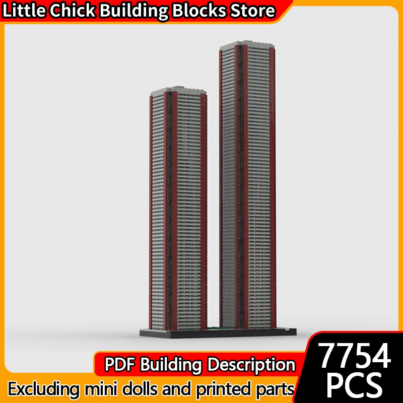 

Модель City Street View MOC, строительные кирпичи, сложное здание, модульная технология, детские праздничные подарки, сборные игрушки, костюм