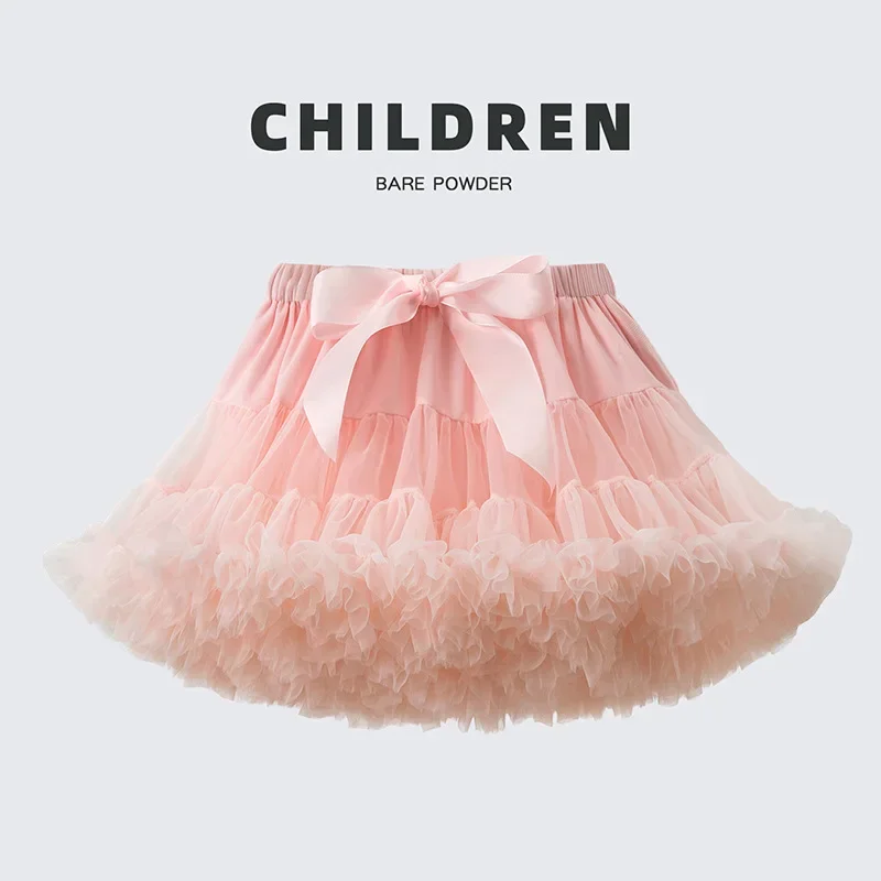 Children\'s Skirt Baby Girls Tutu Skirt Fluffy Children Ballet Kids Pettiskirt Baby Girl Skirts Princess Tulle Party Dance Skirts