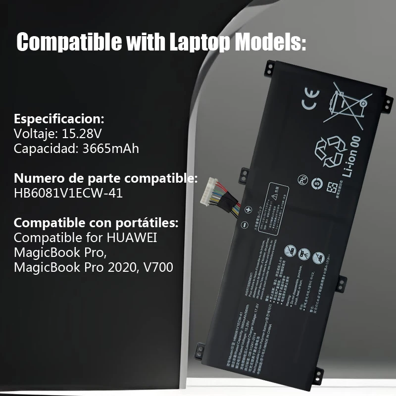 HB6081V1ECW-41 بطارية لهواوي ماجيك بوك برو الشرف هنتر V700 D16 HBL-W19 W29 HLY-W19RP W19RL W19R FRD-WFG9 WFD9 WX9
