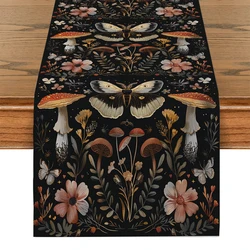 Butterfly Flower Mushroom Farmhouse Dining Table Dresser Table Runners Wedding Party Table Decoration