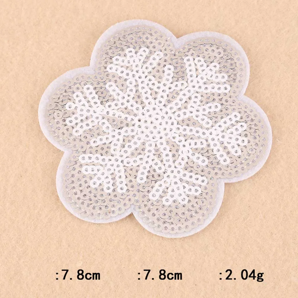 

10pcs Christmas Theme Iron On Patches Sequin Applique Embroidered Pet Clothes Patches Diy Decorative For Shirts Hats Pants Coats