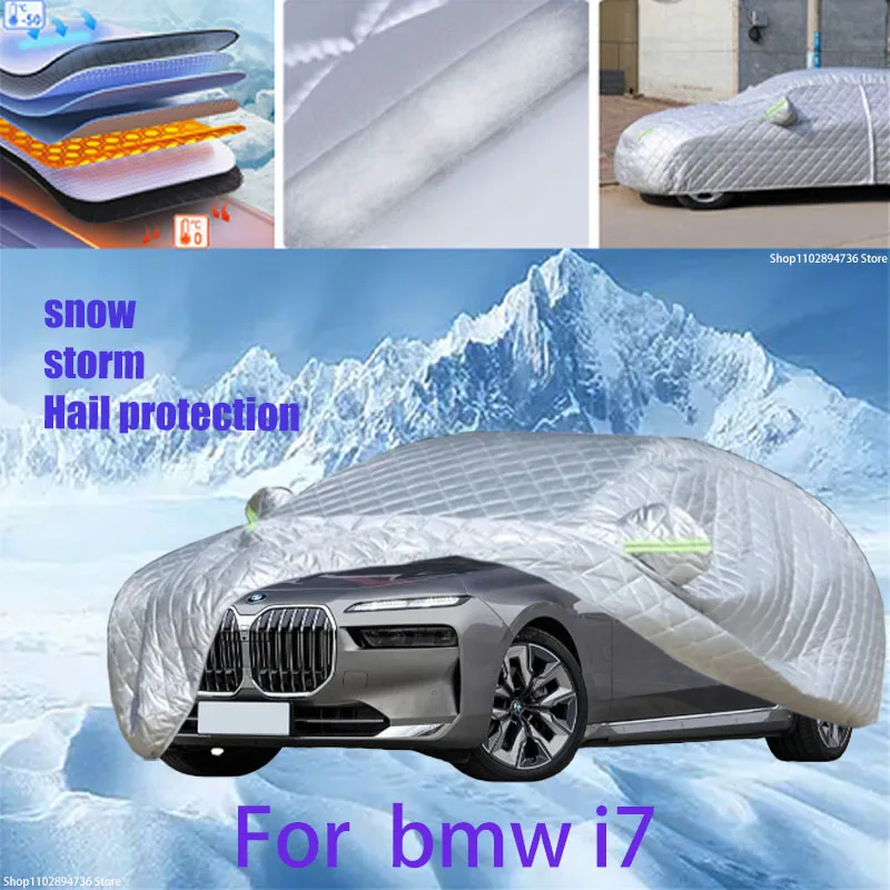 

For BMW i7 Outdoor Cotton Thickened Awning For Car Anti Hail Protection Snow Covers Sunshade Waterproof Dustproof