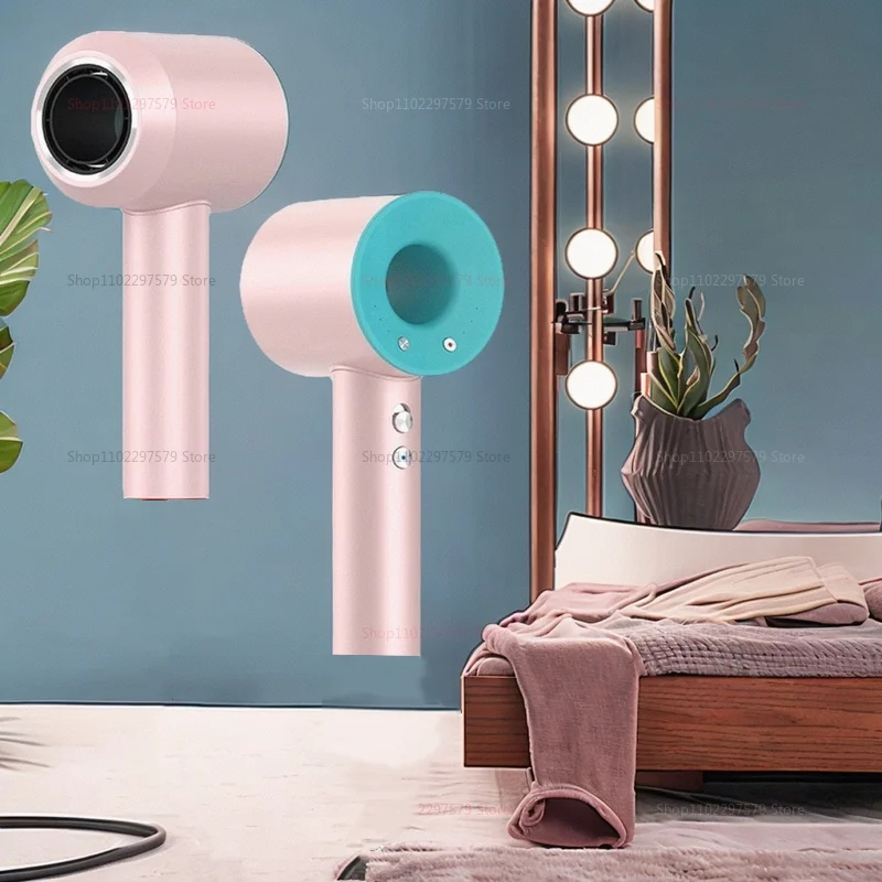 

Профессиональный безлистный фен, быстросохнущий фен для ухода за волосами с отрицательными ионами, 1600 Вт, высокоскоростной фен + рот вьющихся волос