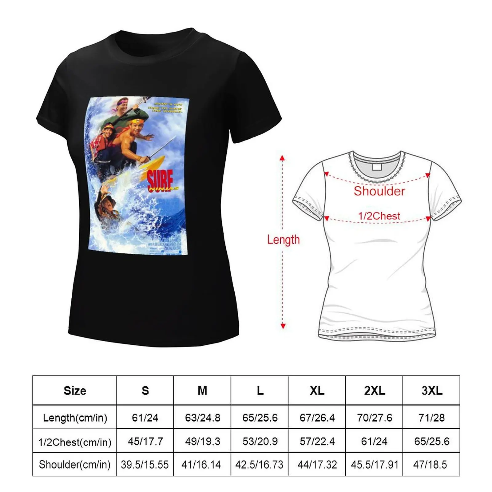 Surf Ninjas Movie T-Shirt female plus size tops animal print shirt for girls Woman clothes