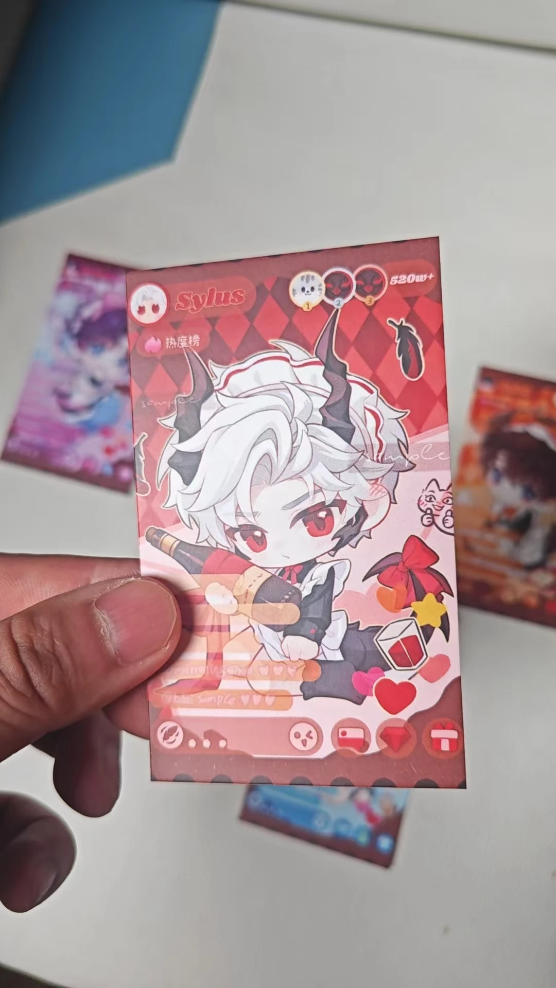 5Pcs/Pack Maid Dressup style Love and Deepspace Merch Fans Collection Character Card Xavier Zayne Rafayel ralayo Sylus Caleb