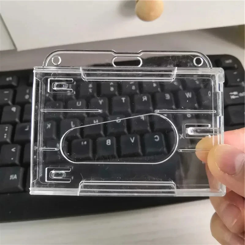 

Transparent Name ID Card Holder Working Permit Case ID Tag Employee's Pass Work Card Cover Sleeve Badge Holder Cards Organizer
