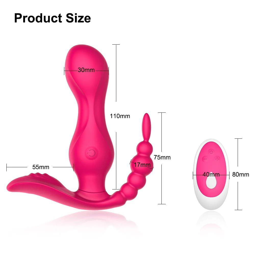 Female Wearable Dildo Vibrator,Remote Control Clitoris Anal Stimulator,10 Vibration G Spot Vagina Masturbator,Sex Toys for Women