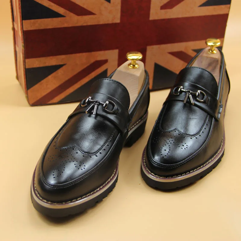 

new block men's shoes new men shoes slip-on rubber soles son of England breathable brand men's singles shoes