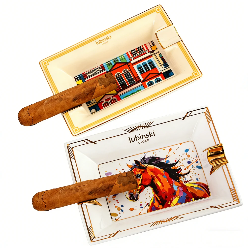 

LUBINSKI церемониальная пепельница для сигар, домашний портативный держатель для сигар, пепельница, аксессуары для курения