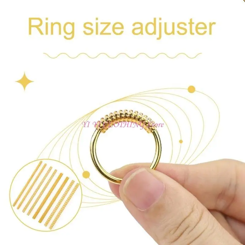 

N5KF 8pcs Ring Size Adjuster Invisible Ring Tightener Jewelry Resizer Resizing Tool