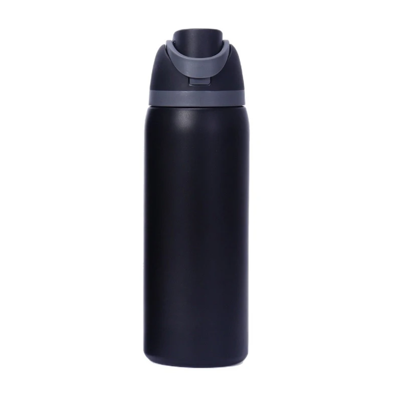 JUSTINLAU Draagbare 19/24/32oz Thermosbeker Vacuümfles Fruitmok Riemfles RVS Reistuit Warm & Koud Houdende Waterfles