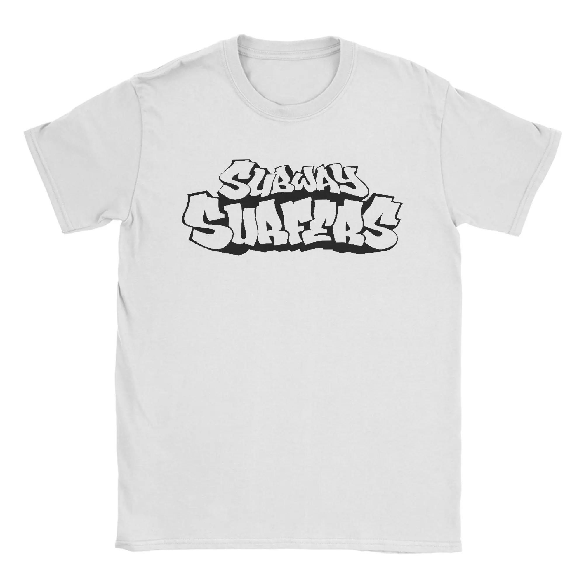 Game Subway Surfers T Shirt Pure Cotton Vintage T-Shirt Crew Neck Parkour Sport Tee Shirt Short Sleeve Clothing 4XL 5XL 6XL