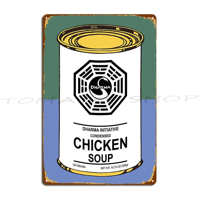 Lost Dharma Initiative Metal Plaque Poster Cinema Custom Wall Decor Cinema Iron   Tin Sign Poster