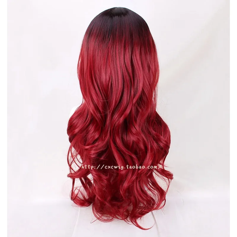 Guardians of the Galaxy 2 Gamora cosplay wig women Long Wavy Movie Anime hair Cosplay Halloween Wig Free Wig Cap