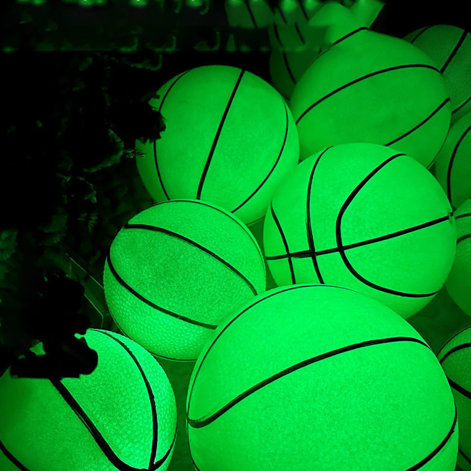 Glowing Luminous Basketball Light Up Ball Reusable Strong Grip Light Up Basket Ball For Indoor And Outdoor Play Games