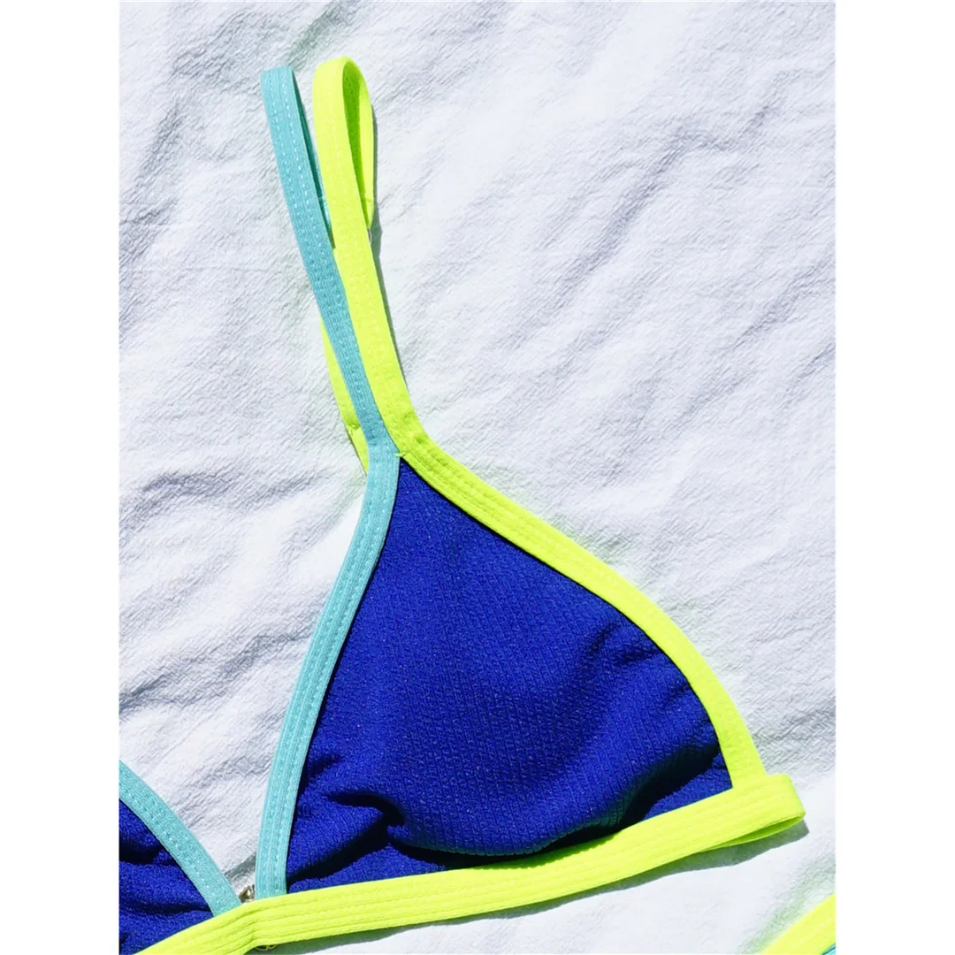 Sexy neuer Bikini mit hohem Beinausschnitt, zweiteiliger Badeanzug für Damen, Badebekleidung, Badeanzug, Damen-Bikini-Set V3781 – Detail 12