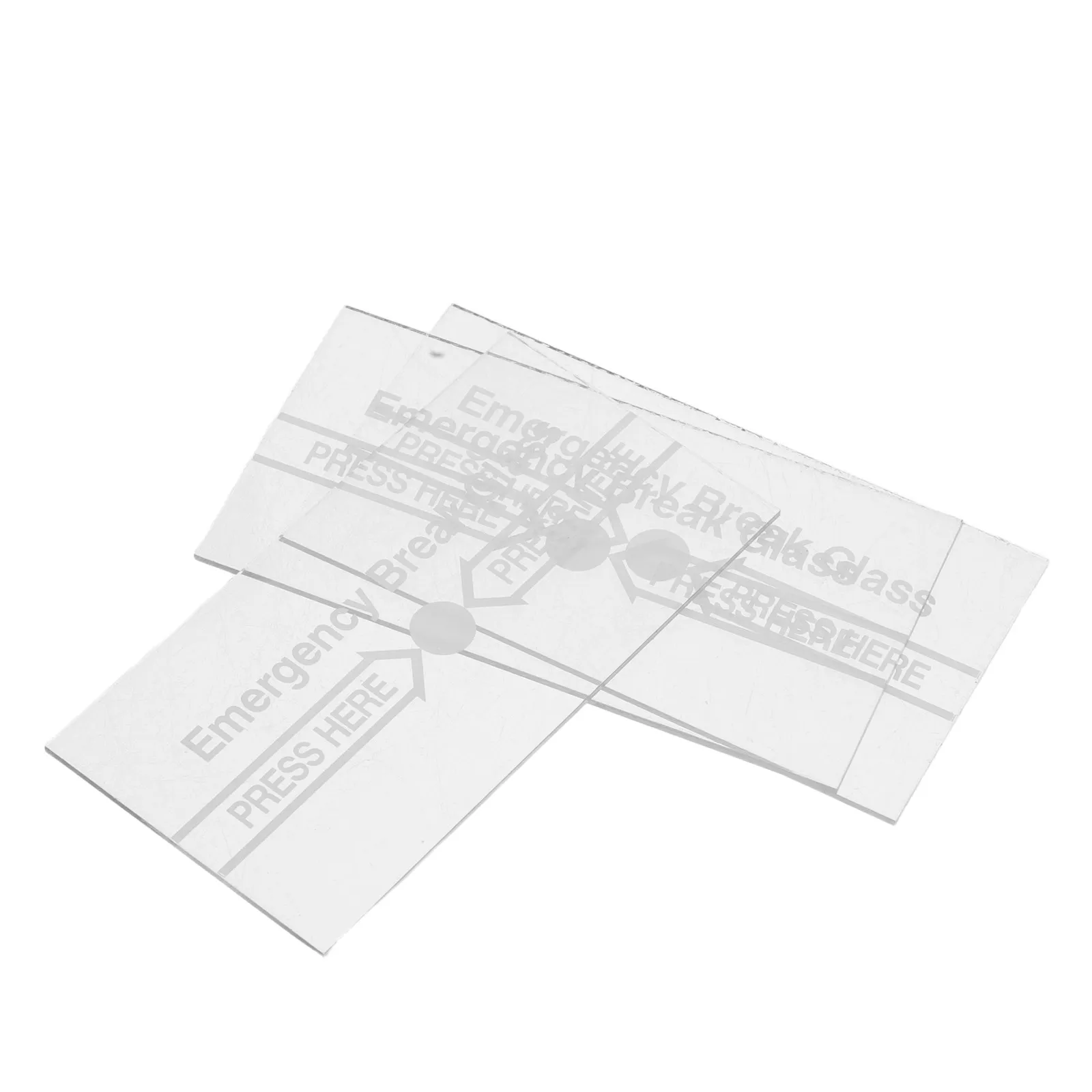 

3Pcs Fire Alarm Glass Piece Replacement Emergency Break Glass Switch Cover Manual Fire Alarm Switch Cover for Security Panel