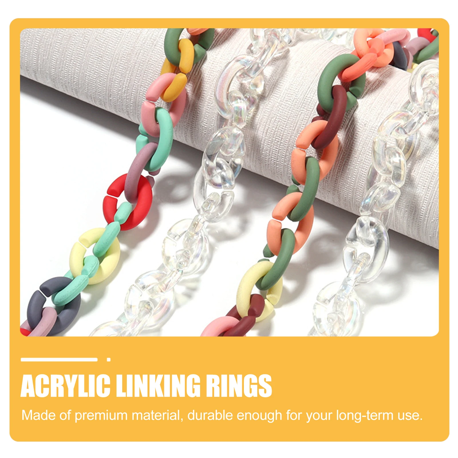 

50pcs C-Shaped Open Buckle Chain Acrylic Linking Rings Jewelry Connectors Bracelet Earrings Diy Craft Durable Lightweight