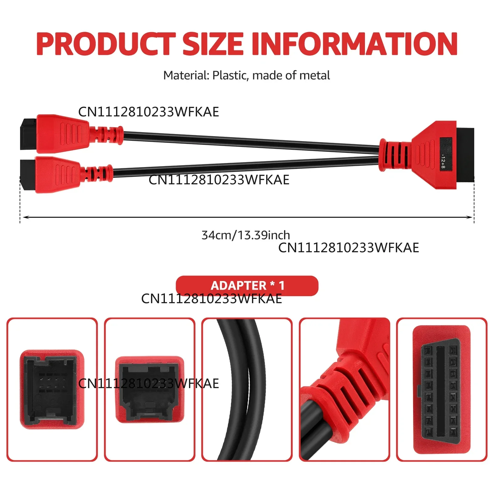 For Chrysler FCA 12+8 Universal Adapter Connector Dagnostic Cable For Jeep For Dodge For Fiat Work on MaxiSys/IM608/Launch X431V