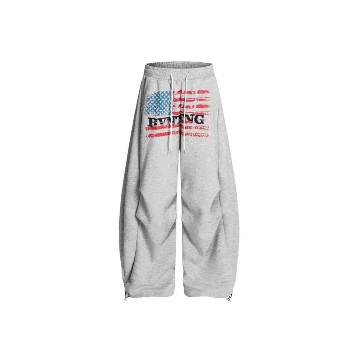 American Retro Letter Print Sports Sweatpants Women's Street Dance Loose Casual Versatile Slimming Drapey Wide Leg Floor-Leng...