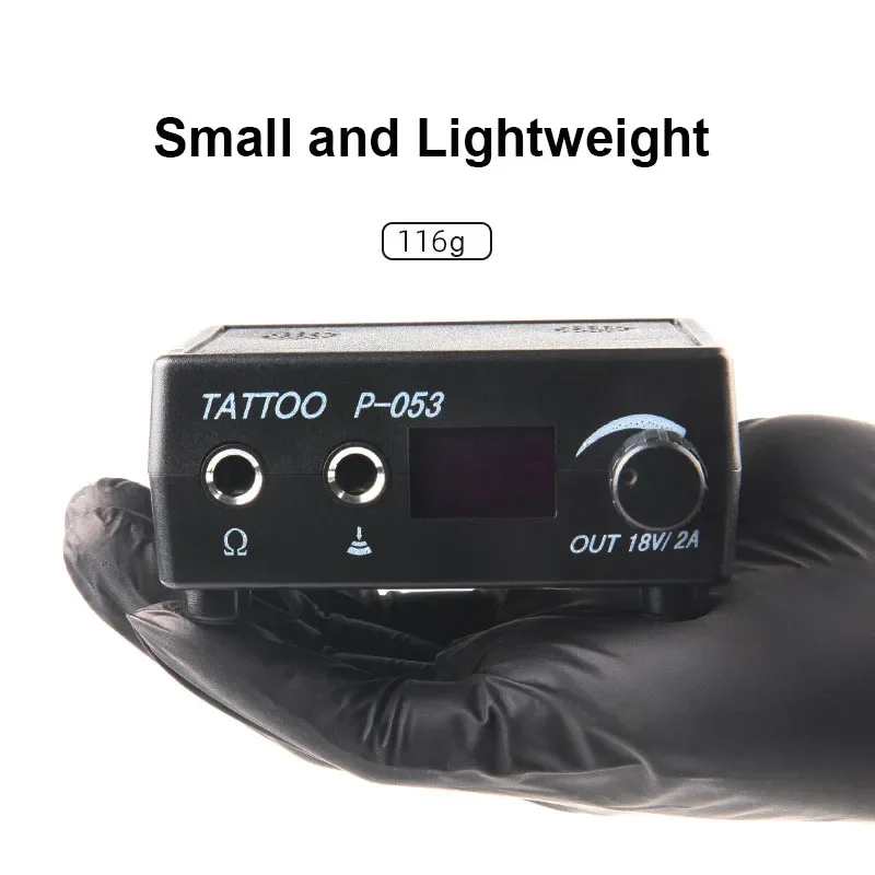 Tattoo Power P053 LCD Display Screen Tattoo Power Supply Adjustable Voltage Mini Portable Tattoo Machine Accessroies Supplies