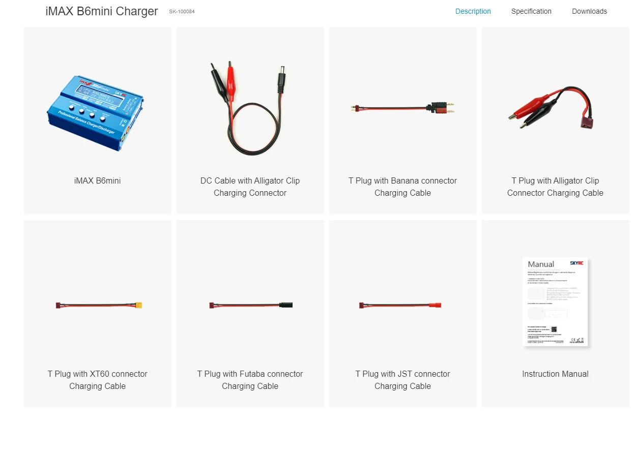 SKYRC-Mini Gods Imax 60W Max Balance Charger, Discharge pour veFuchsia, veFe, veIon, Nilaissée, NiCd Battery, RC Car and Boat Transmitter, PFV Drone