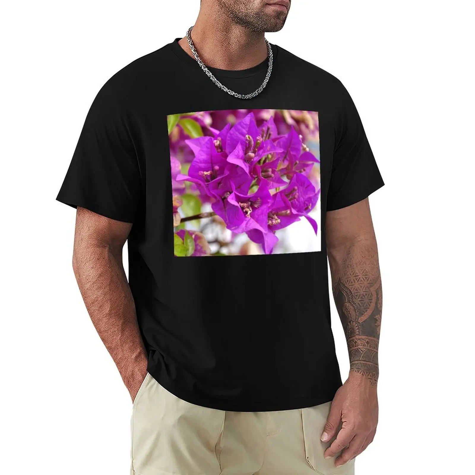 Summer pink orchid lilac flower T-shirt aesthetic clothes customs animal prinfor boys t shirts for men pack