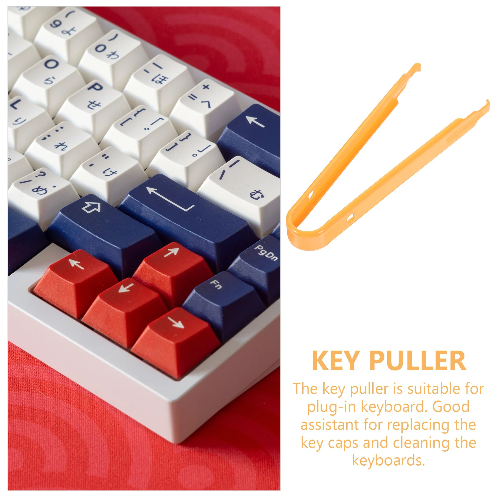Extrator de chave de teclado mecânico, removedor de tampas de aço inoxidável, ferramenta portátil para reparo de teclado, acessórios de limpeza