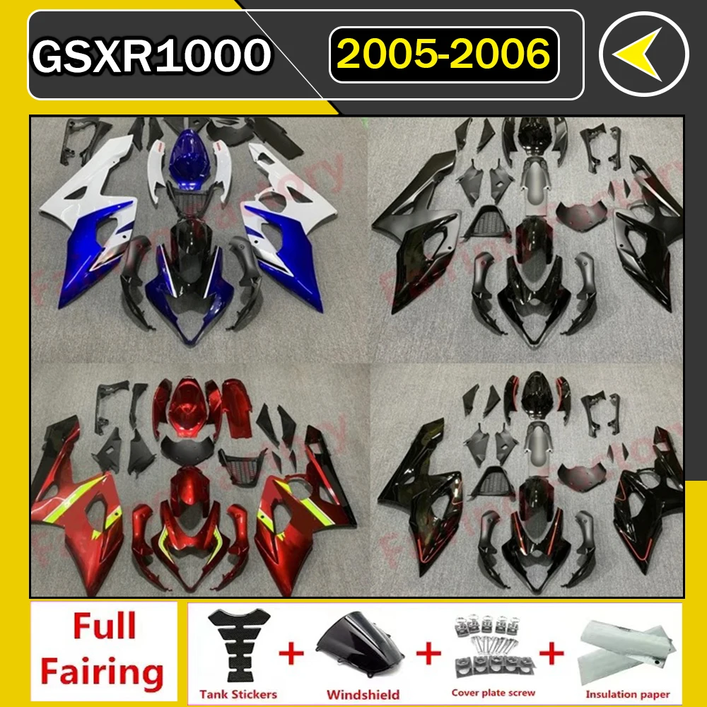 

for GSXR1000 05 06 GSX-R1000 K5 2005 2006 fairing fit Motorcycle Bodywork Set Injection Mold ABS Plastics Full Fairings Kit zxmt