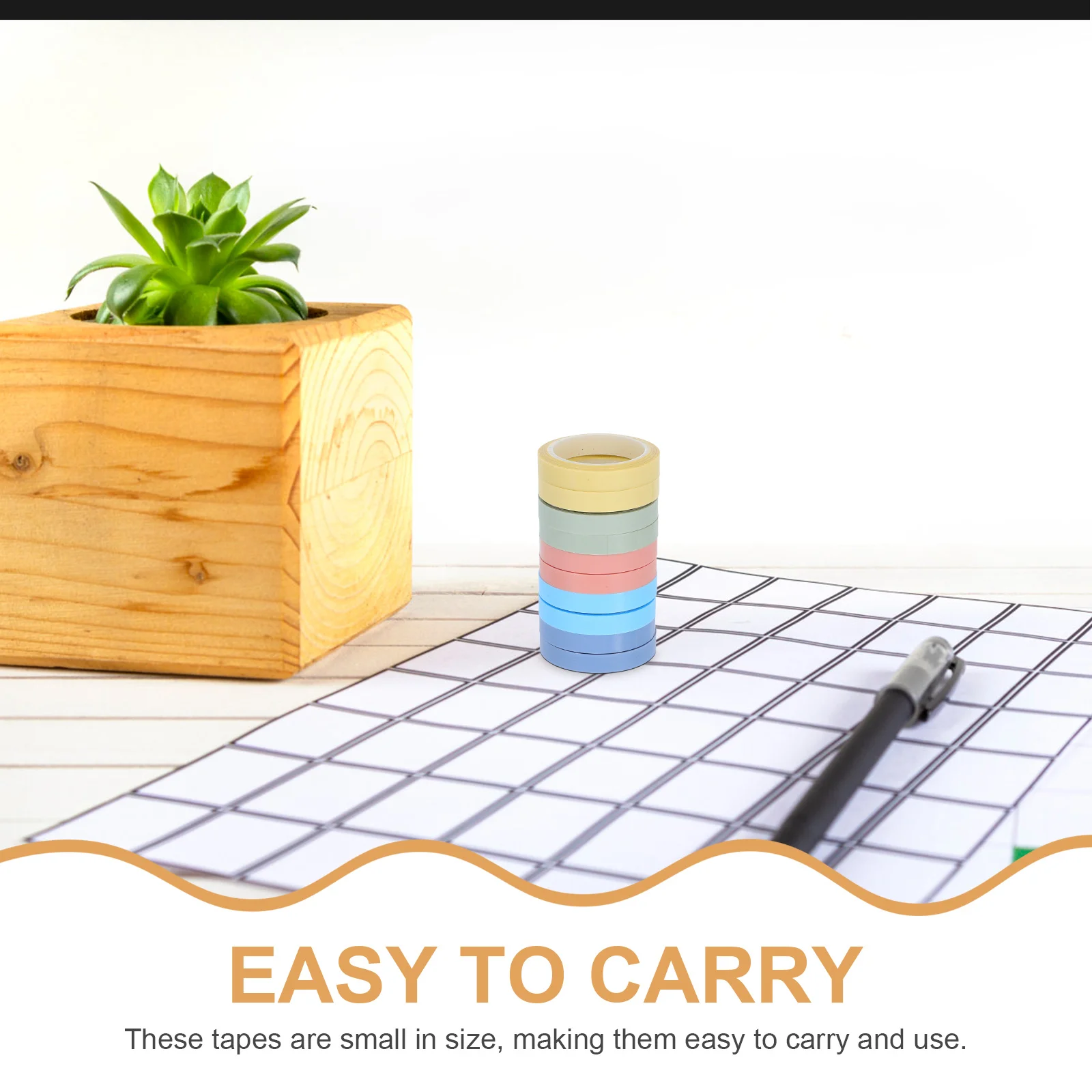 Transparentes, beschreibbares Klebeband, 10 Rollen, abnehmbarer Textmarker, transparent, selbstklebend, für Schule, Büro, Anmerkungen, Indexregisterkarten