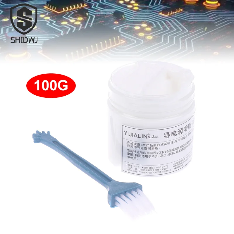 

100 г/бутылка, бытовая техника, электрическая контактная смазка, проводящая паста, смазка для электричества, для низкого сопротивления