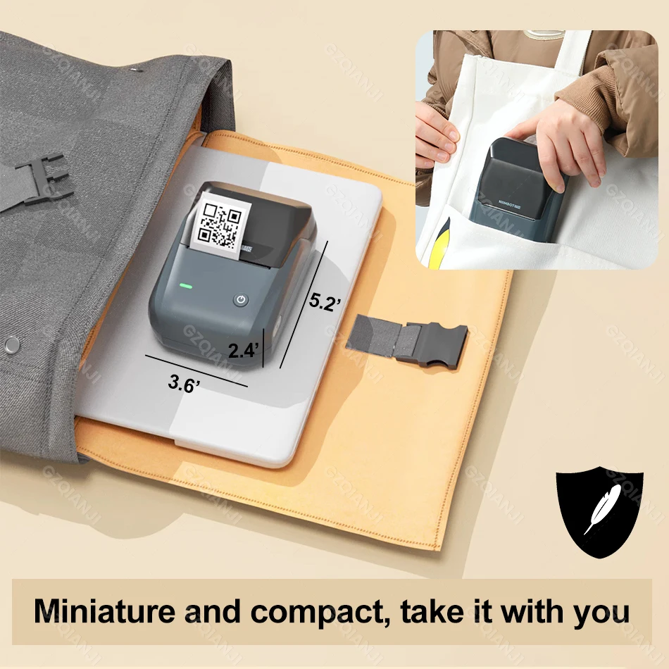 Niimbot B1 Mini Portable Thermal Self-adhesive Pocket Label Printer Inkless Wireless ink-free Sticker maker Mobile Android Paper