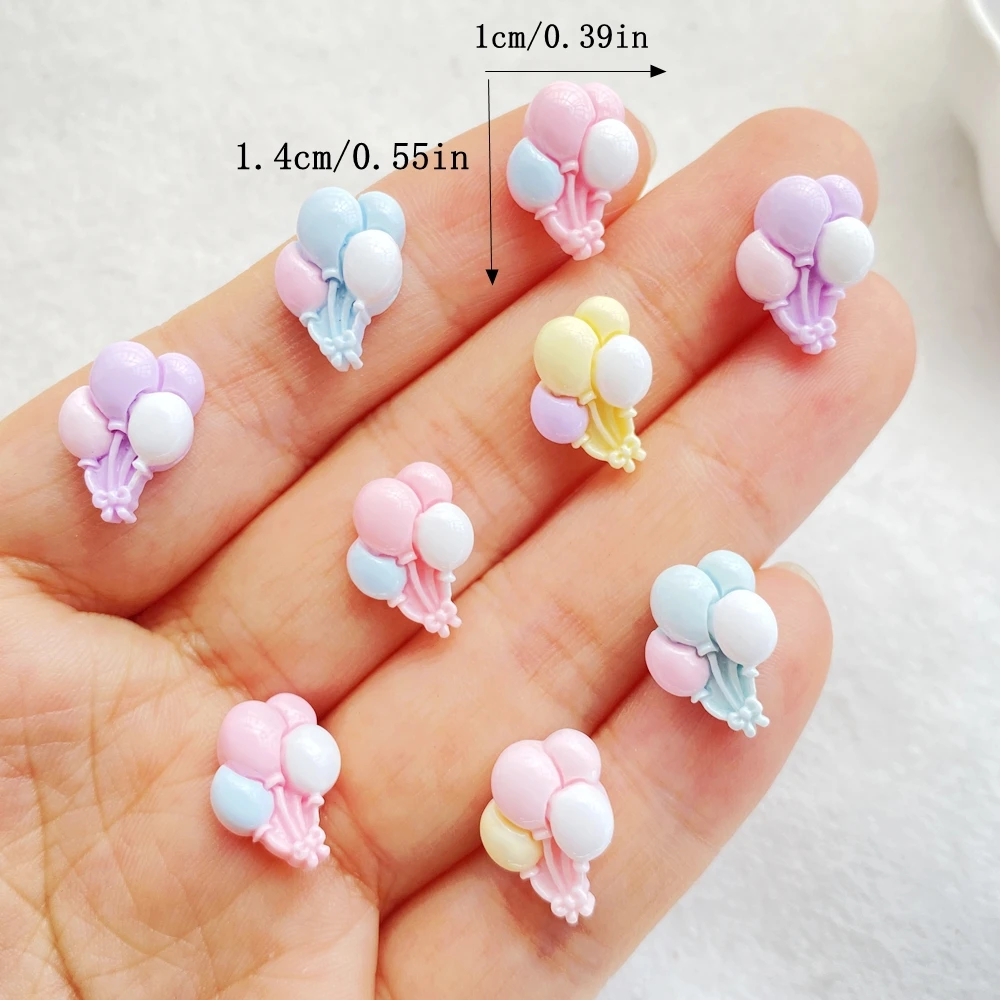 30Pcs New Cute Resin Cartoon Balloon Series Flat Back Scrapbooking DIY Jewelry Craft Decoration Accessories
