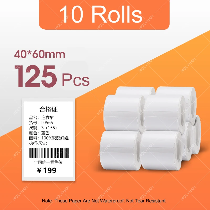 10 Rolls Cheapest B1 B21 B3S Thermal Lable Tape 5 Rolls 40mm 50mm Price Label Maker Sticker for Niimbot Printer Small Business